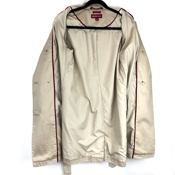 Merona Double Brested Trench Coat, Khaki - Picture 4 of 5